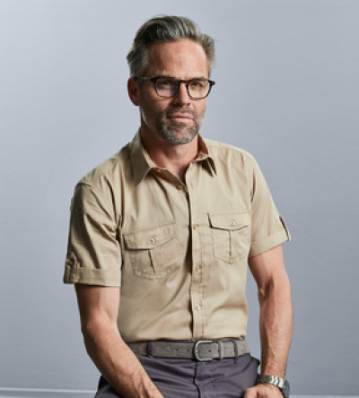 Russell Men's Roll SSL Shirt