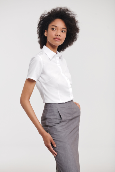 Russell Ladies SSL Herringbone Shirt