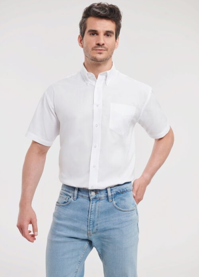 Russell Men's Short Sleeve Classic Oxford Shirt