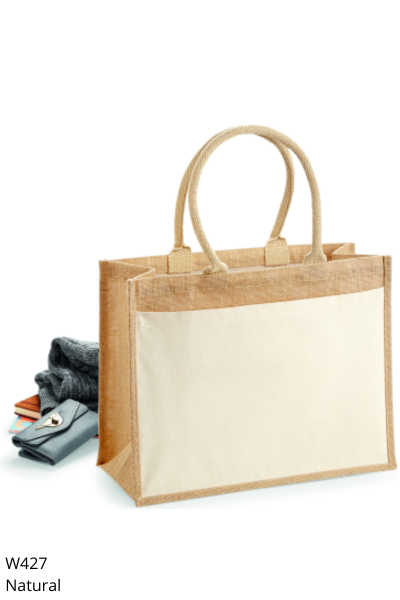 Westford Mill Cotton Pocket Jute Shopper