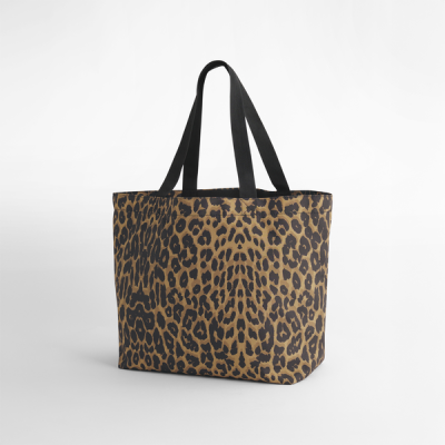 G194 - Bagbase Leopard Print Carryall Tote Bag